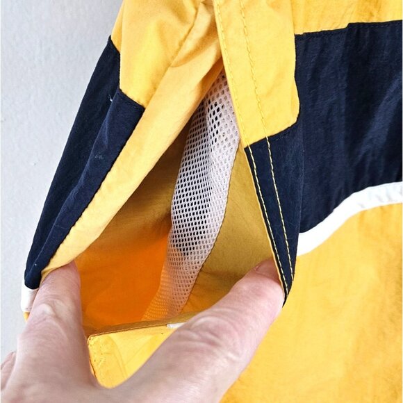 Nautica Mens Yellow Swim Trunks XXL W/ Mesh Lining & Navy Stripe Drawstring - Picture 7 of 9